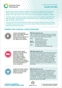 Consumer fact sheet acute stroke